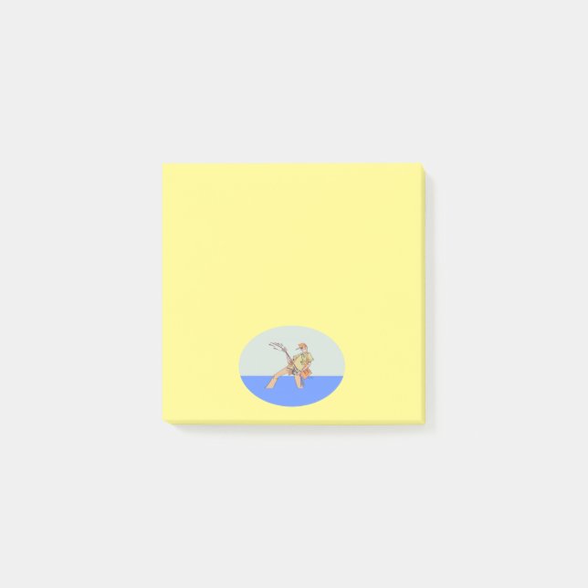 Dynor för fiskares gult post-it block (Framsida)