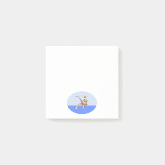 Dynor för fiskares vita noter post-it block (Framsida)