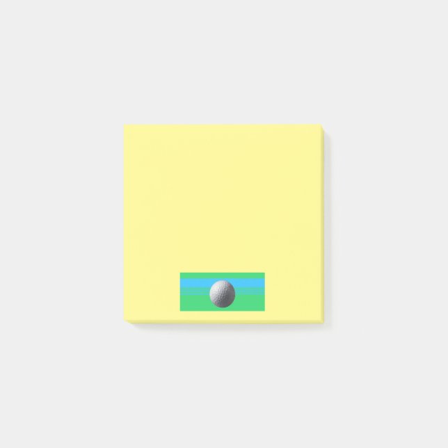 Dynor för Golf Boll gult Note Post-it Block (Framsida)