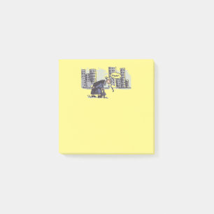 Dynor för gultens anteckning post-it block