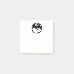 Dynor för svarta Dragon-anteckningar Post-it Block