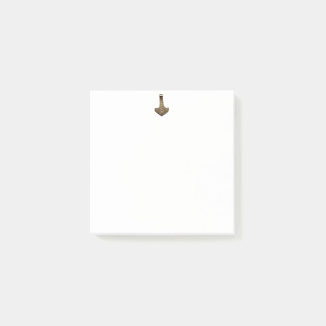 dynor för vit guld Thor Hammer Post-it Block (Framsida)