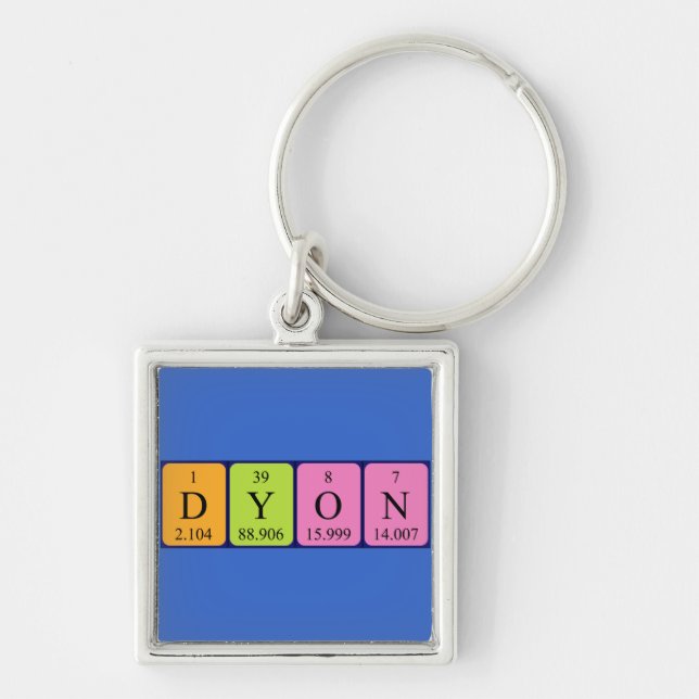 Dyon Periodisk nyckelring bord namn (Framsidan)