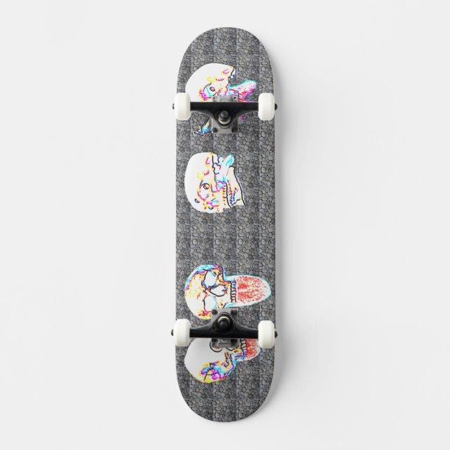 Dyr krita skateboard bräda 20,5 cm (Framsida)