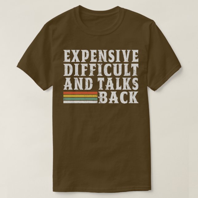 dyra och svåra samtal tillbaka 6 t shirt (Design framsida)