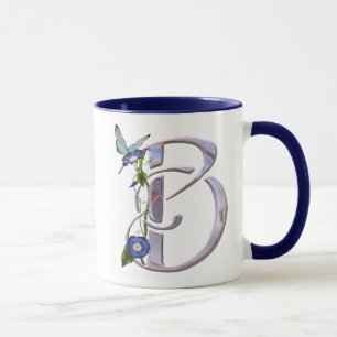 Dyrbar fjäril initialt B Mugg