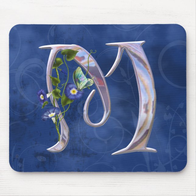 Dyrbar fjäril initialt M Musmatta (Framsidan)