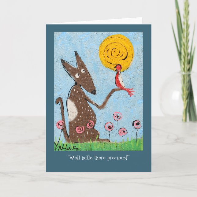 "Dyrbara väl hejer där.", kort (Framsida)