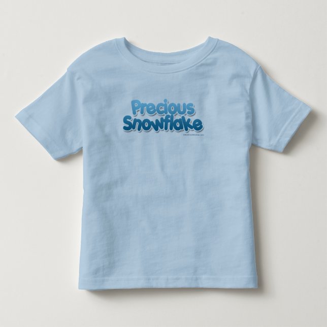Dyrbart Snowflakesmåbarn Tee Shirt (Framsida)