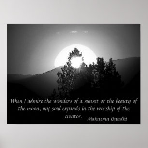 Dyrkan av skaparen - Mahatma Gandhi Poster