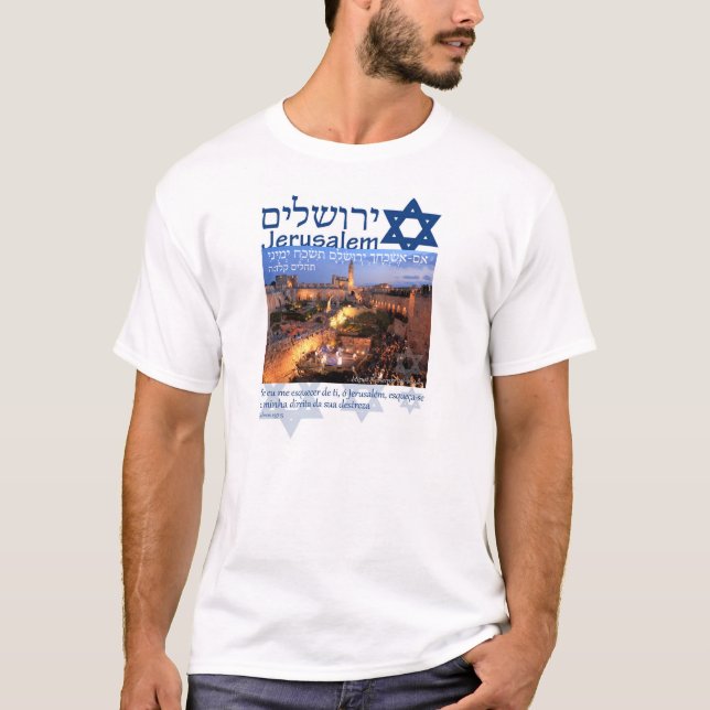 Dyrkan i Jerusalem - Louvor em Jerusalem T-shirt (Framsida)