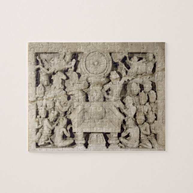 Dyrkanen av de buddistiska symbolerna, Amaravati Pussel (Horisontell)