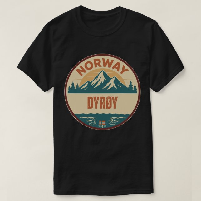 Dyrøy, Norge Norge T Shirt (Design framsida)