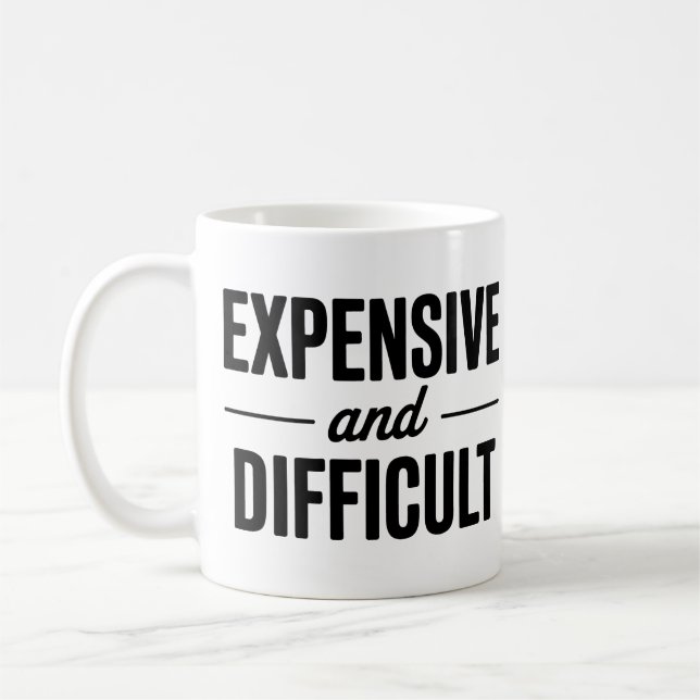 Dyrt och svårt kaffemugg (Vänster)