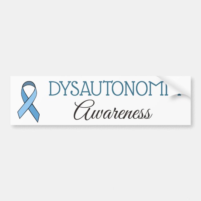 Dysautonomi Awareness Ribbon Bumper Sticker Bildekal (Framsidan)
