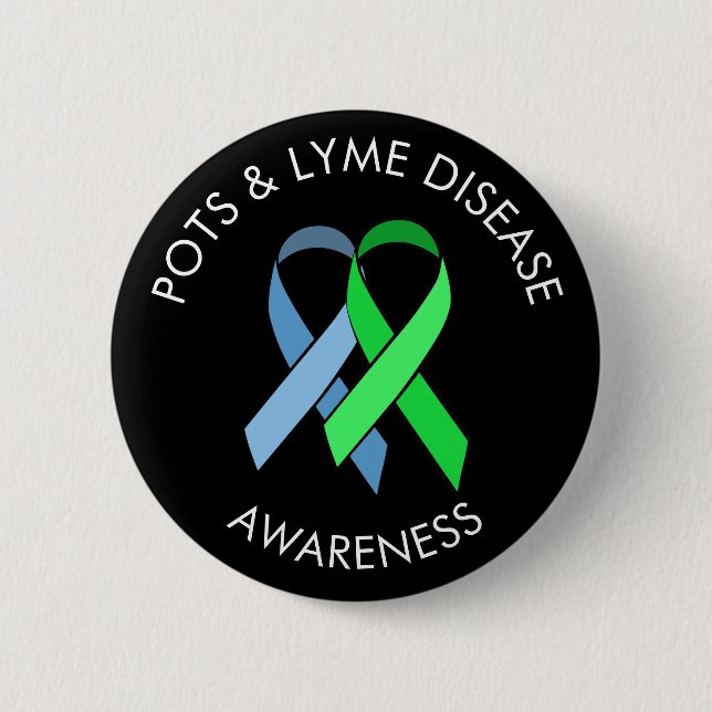 Dysautonomi och Lyme Disease-medvetandesmycke Knapp (Framsida)
