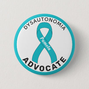 Dysautonomia Advocate Ribbon White Button Knapp