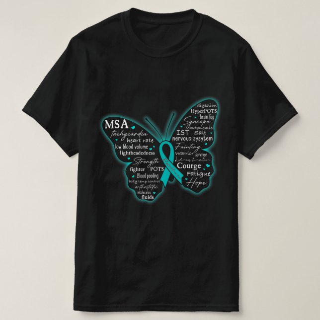 Dysautonomia Awareness POTS HyperPOTS NCS Månad T- T Shirt (Design framsida)