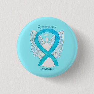 Dysautonomia Awareness Ribbon Angel Pin Buttons Knapp