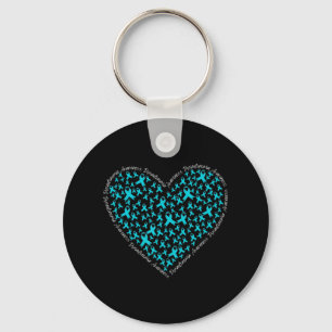 Dysautonomia Awareness, Teal Ribbon POTS Warrior T Nyckelring