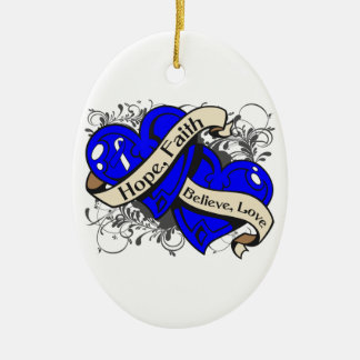 Dysautonomia Hope Faith Dual Hearts Julgransprydnad Keramik