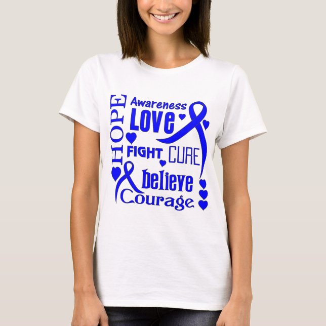 Dysautonomia Hope Ord Collage Tee Shirt (Framsida)