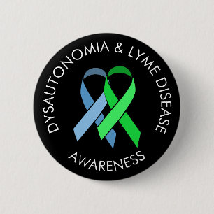 Dysautonomia och Lyme Disease Awareness Ribbon Pin Knapp