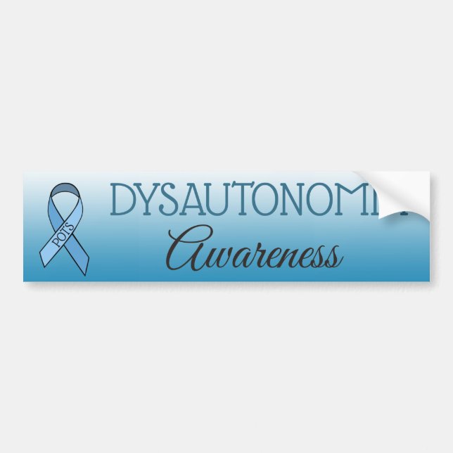 Dysautonomia POTS Awareness Ribbon Bumper Sticker Bildekal (Framsidan)