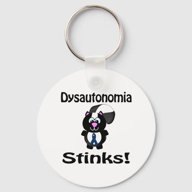 Dysautonomia Stinks Skunk Awareness Design Nyckelring (Framsida)