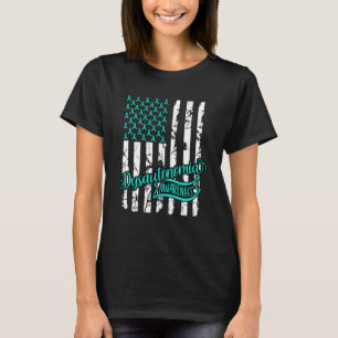 Dysautonomia Warrior Awareness POTS Teal Ribbon Fl T Shirt