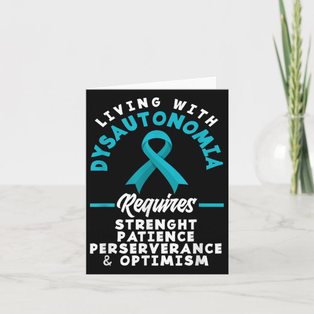 Dysautonomia Warrior Motivation Pots Syndrome Awar Kort (Framsida)