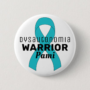 Dysautonomia Warrior Ribbon White Button Knapp