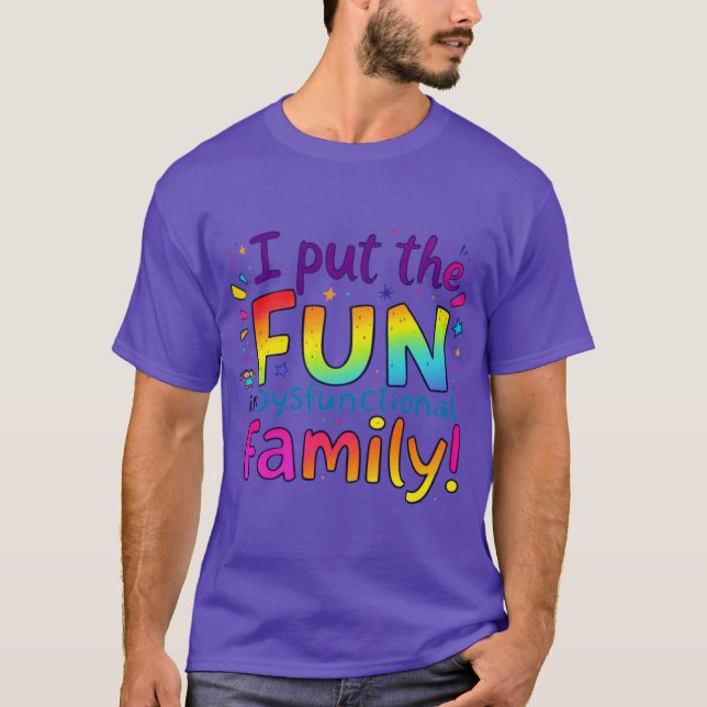 Dysfunctional Family Funny Quote Design vintage T Shirt (Framsida)
