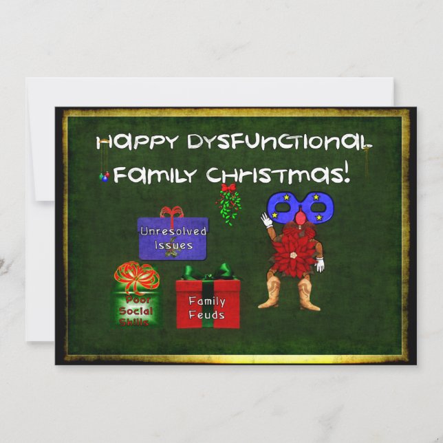 Dysfunktionell familjjul inbjudningar (Framsida)