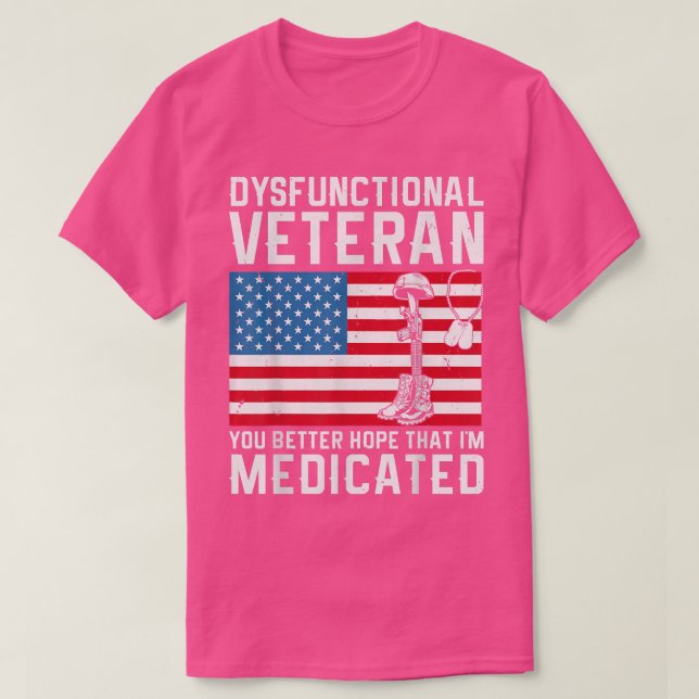Dysfunktionell Veteran T Shirt (Design framsida)