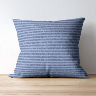 Dysig indigo glitterstil horisontella ränder kudde