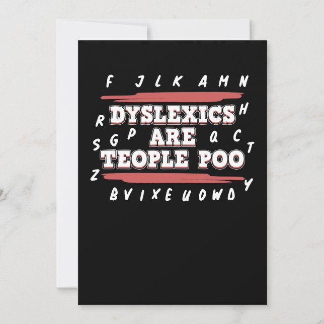 Dyslektiker Är Människor Oxå Dysleximedvetande Tack Kort (Framsida)