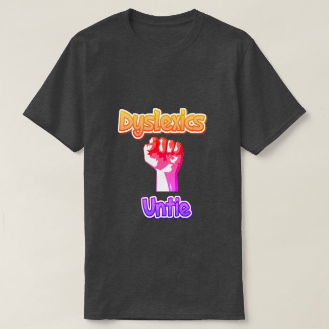 dyslektiker reder ut t shirt (Design framsida)