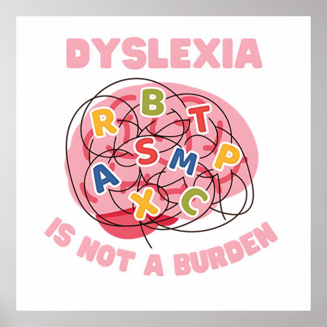 dyslexi är inte en belastning för världens dyslexi poster (Framsidan)