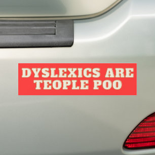 Dyslexi är "Pumper-etikett" Bildekal