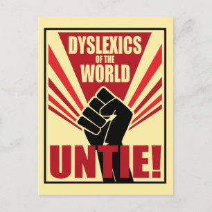 Dyslexi världen är obundet! vykort