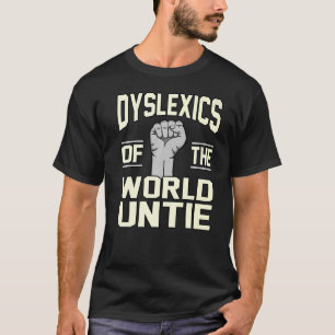 Dyslexi World Untie Dyslexia Awareness Silver T Shirt