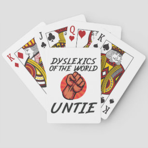 Dyslexi World Untie Funny Dyslexia Gift Casinokort