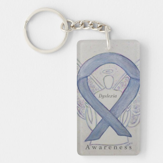 Dyslexia Angel Awareness Ribbon Keychain (Framsidan)