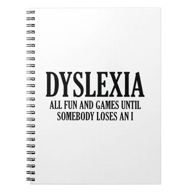Dyslexia Anteckningsbok Med Spiral (Framsidan)