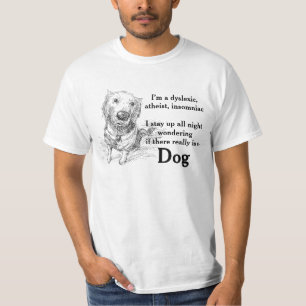 Dyslexia Atheist Joke Pun Funny Ordlek Tröja
