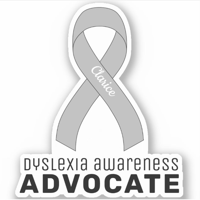Dyslexia Awareness Advocate Vinyl Sticker Klistermärken (Framsida)