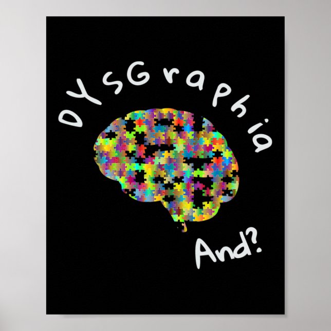 Dyslexia Awareness Dysgraa Writing Learning Dis Poster (Framsidan)