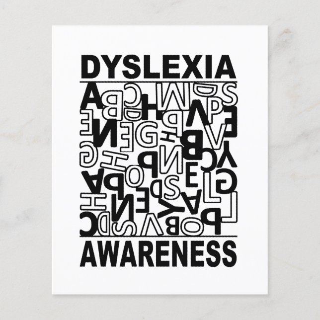 Dyslexia Awareness Dyslexia Teacher Studenter Flygblad (Framsidan)