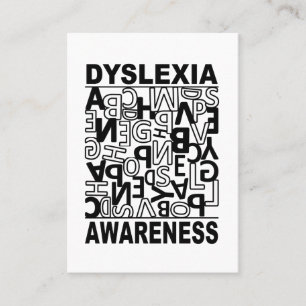 Dyslexia Awareness Dyslexia Teacher Studenter Visitkort